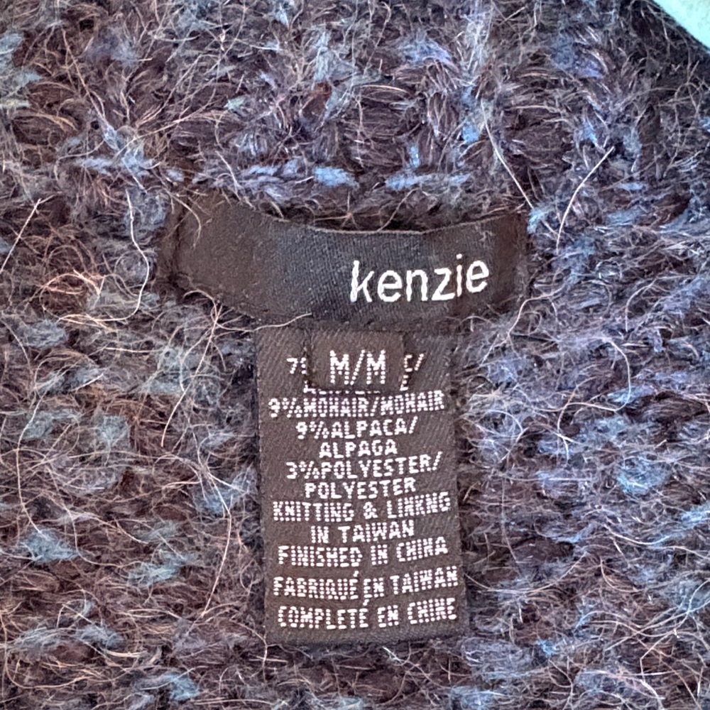 Kenzie Navy Sweater with Multicolor Trim - Picture 5 of 6